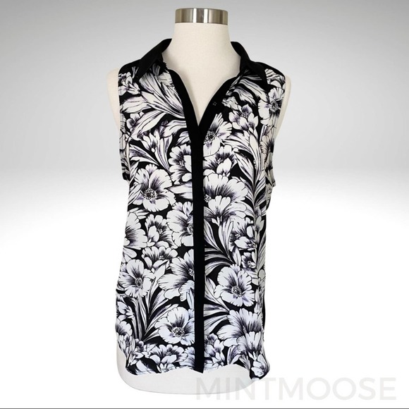 RORY BEC RBL Floral Sleeveless Blouse Size Small - Picture 1 of 10